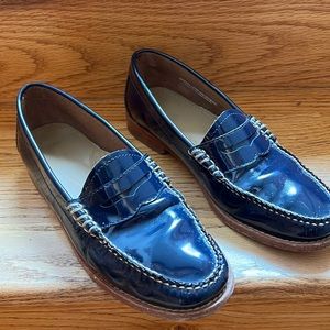 G.H. Bass & Co. Navy Blue Patent Leather Loafers